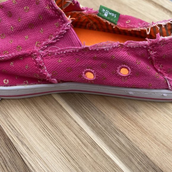 Pink Sanuk Girls Surf /Vagabond Shoe Sidewalk Surfer - Picture 9 of 12